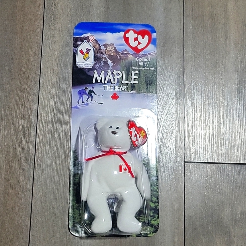 McDonald’s ty Maple the Bear Beanie Baby RARE ERRORS 1993 Canada